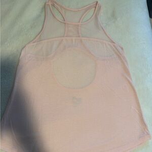 Light Pink Racerback Mesh Tank Top
